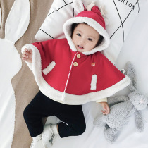 DY-1864 Babe City baby winter clothes new warm childrens cloak Christmas baby cloak hooded plus Velvet