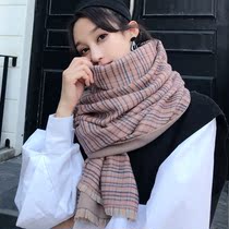 High-end 100% cashmere French big name with 2021 winter new scarf women's warm shawl dual-purpose small fresh