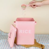 Powder square rice bucket 10 kg washing powder bucket 7 kg with sealing ring moisture-proof dog food Cat food empty bucket send spoon