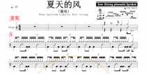 1032 Wen Lan-summer wind drum set pop song original drum score