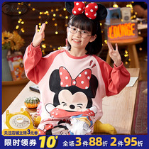 Childrens pajamas girls spring and autumn cotton long sleeves thin Princess big children home clothes autumn and winter suits