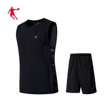 Jordans official flagship basketball suit mens 2022 summer breathable speed dry two sets of basketball sets sportswear