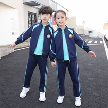 Kindergarten garden clothes spring and autumn suits three sets autumn English style Primary School uniforms childrens class uniforms