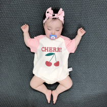 Newborn Baby Conjoined Clothes Full Moon Summer Clothing Womens Baby Bag Fart Pajamas Pyjamas Princess Summer Thin