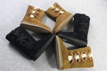 Zhongdadong winter warm snow boots two-color girls can also be worn