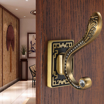 Chinese clothes hook single wall hanging wall on dormitory door rear door wardrobe adhesive hook bronze coat hook household
