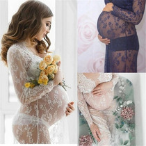 New AliExpress European and American pregnant women Photo lace long dress photo studio dress dress dress sexy body