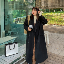 NAZ that size 2020 Winter new long temperament suit woolen coat small vest two-piece female