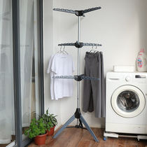 Drying rack floor-to-ceiling folding indoor cool hanger household balcony outdoor triangle drying hanger single pole hanging hanger portable