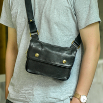 Niu Ye designer mens shoulder bag original Japanese multifunctional chest bag leather mini backpack men