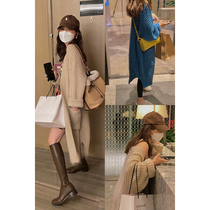 YUKISS (including wool gentle lazy long sweater cardigan) lazy loose female long spring and autumn small man
