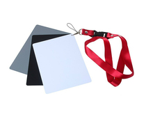 White balance 18 degrees 12*17 large gray card black and white gray three-color card exposure scratch-resistant waterproof portable neck strap