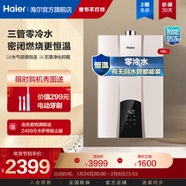 Haier Gas Water Heater Electric Household Natural Gas Constant Temperature Zero Cold Water Bath Intelligent Strong Exhaust 16L WN3S