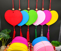 Color love tag wish card blessing card Wind Bell gourd kindergarten decoration wooden card creative printing LOGO