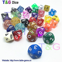Foreign trade export quality multi-sided dice 10 sides 0-9 board game color running group Monopoly flying chess game swing