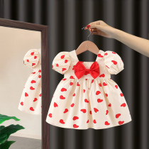 Girl dress summer dress 2021 new children cotton Foreign color skirt child vest princess dress female baby skirt