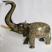 Pakistan 24-inch pure copper elephant floor decoration Feng shui elephant living room hotel decoration elephant