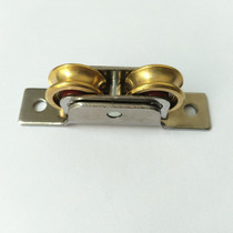 A kind of plastic-steel push-pull door pulley for going on the ground rail smooth and durable real bearing real copper double groove wheel