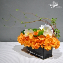 Golden Decorations Original High Quality Fake Flowers Cyellan Embroidered Ball Simulation Flowers Table Flower Conference Table Flower foreground Flower Flower Art Pendulum