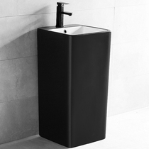 Creative personality column basin square toilet ceramic vertical art washbasin balcony integrated floor-to-ceiling sink
