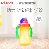 Childrens water cup rotatable double handle Big baby bottle Straw cup Learning cup (Beichen official flagship store)