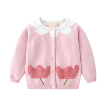 100-140 yards of pink lotus flower ~ soft embroidered applique pub hoodie knit sweater girl baby girl