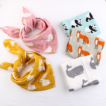 ins large size baby triangular towels with cotton cotton cotton cotton cotton cotton cotton cotton with a baby headscarf scarf around the mouth anti-puke