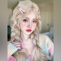 Wig women's net red sun often jk wool roll Japanese Lolita long curly hair Harajuku natural roll bangs golden wig