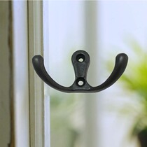Nordic American retro old black bronze adhesive hook hanging coat hook clothes living room cabinet wall hanging bathroom door rear hook