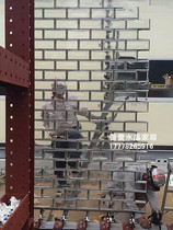 Solid glass brick rectangular glass brick partition wall entrance background wall glass brick partition wall