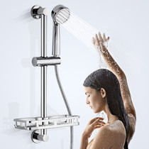 Shower lift rod shower head bracket non-hole adjustable adjustable shower shower head rack hanging seat set accessories