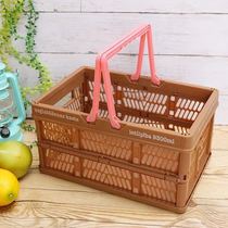 ZAKKA Japan imported foldable storage basket multifunctional portable storage basket popular picnic basket outing