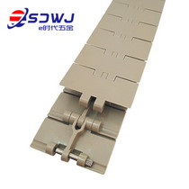 820-k325 plastic chain plate single hinge direct transmission flat top line conveyor beverage line transmission tank chain
