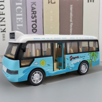 Children's Inertial Fall Resistance Simulation Bus Sound and Light Bus Toy Car Boy Baby Open Bus Model