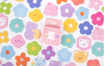 ins wind cute color flower sticker box handbook mobile phone set sticker hand seal sticker 46 pieces