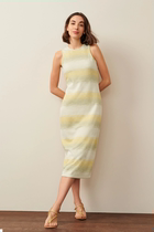 Straight Post UK 2023 new womens dress thread striped casual little fresh vest one-piece dress