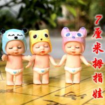 7cm simulation doll soft enamel mini sleep doll baby toy doll 3 thumb doll