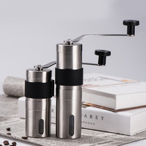 Creative stainless steel hand-cranked coffee can be fully disassembled bean grinder with silicone grinder household small Mill