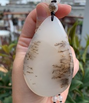 Yang Yujia natural yellow dragon jade ice milky white big water grass flower safe brand sweater chain pendant certificate