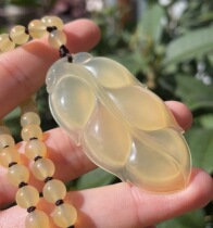 Yang Yujia Yunnan natural yellow dragon Jade glass seed water Golden branch jade leaf pendant pendant certificate New
