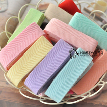 DIY handmade accessories Yarn-dyed cotton edging strip Edging strip piping strip Herringbone belt 2cm candy color 5 meters