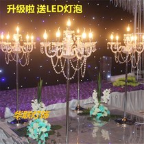 2020 new 6 head acrylic crystal lamp road lead wedding props T table photo area sign in T table wedding decoration