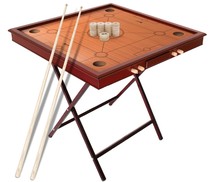 Weikang solid wood Clang chess table foldable home entertainment chess table mahogany Korang chess table to send four poles and chess