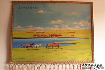 Mongolian felt painting Inner Mongolia characteristic crafts Mongolian wool felt painting Mongolian hanging painting decorative painting