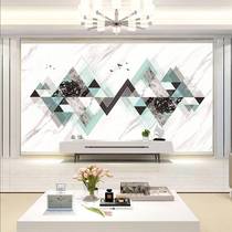 TV background wall simple modern three-dimensional geometric wind integrated splicing bamboo and wood fiber wall panel living room decorative panel