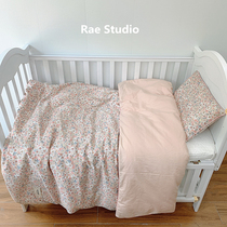 Rae Studio homemade baby 60s cotton tribute satin three-piece set kindergarten childrens kit delicate and soft