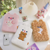 ipad bag 11 inch tablet computer inner bag ins Korean style plush cute girl heart storage pro case