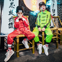 Nien home street dance suit boys and girls hiphop hip-hop Chinese style Tang suit show tide suit loose