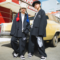 Nien's Children's Street Dance Suit Boys and Girls Hip Hop HIPHOP Tide Autumn Suit Table Dress Loose
