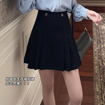 Plum cooked College wind pleated skirt women high waist slim small man A short skirt 2021 Autumn New